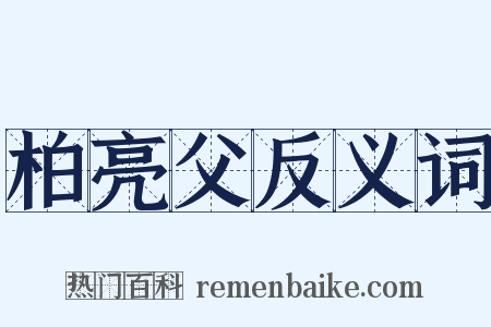柏亮父反义词是什么意思的图片
